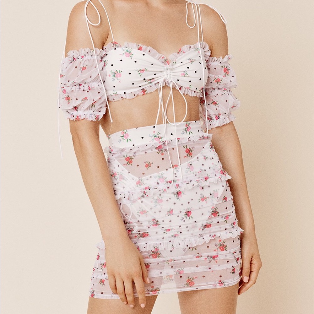 COPY - For Love and Lemons Cindy Rouched Top
